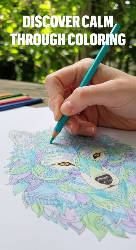 Mandala Wolf Coloring Page_ Release Stress and Find Your Calm